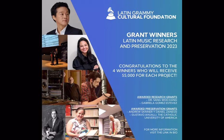 The Latin GRAMMY Cultural Foundation® Announces Winners Of Its Research And Preservation Grant Program