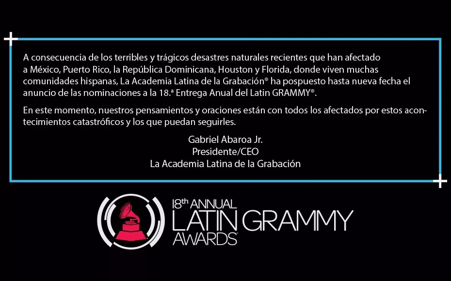 The Latin Recording Academy Statement