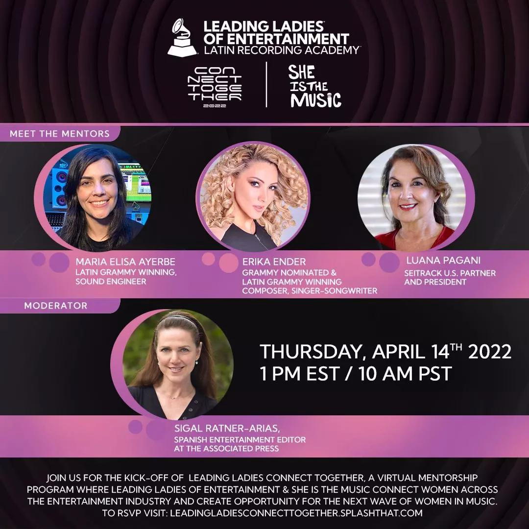 The Latin Recording Academy® initiates Mentorship Program and Kick-off Panel in partnership with She Is The Music