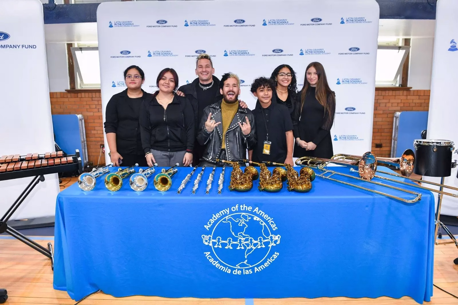 Mau Y Ricky Join Latin GRAMMY In The Schools™ Program To Benefit Academy of The Americas School in Detroit